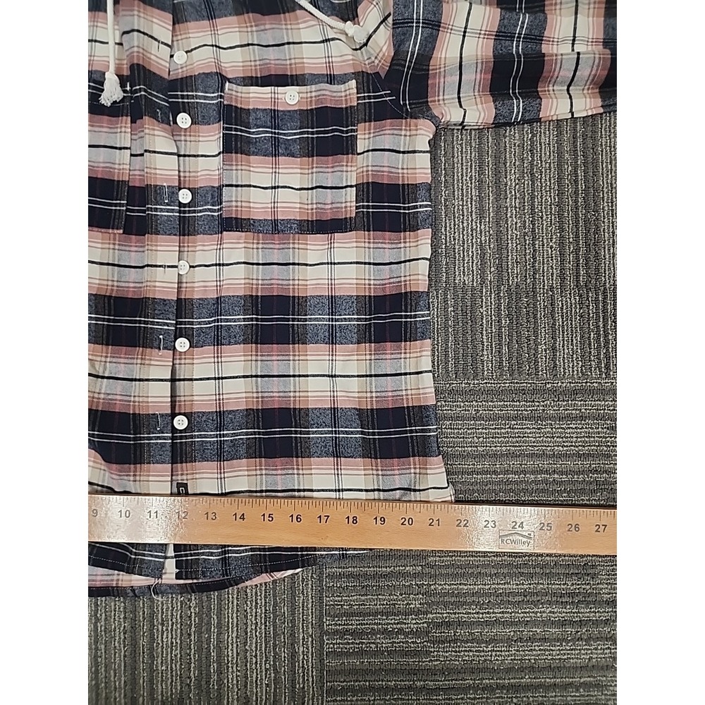 CQR Flannel Shirt With‎ Hood Size M. Button Down. - Picture 8 of 9